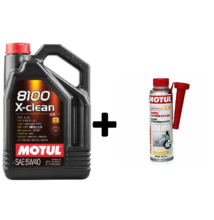Motul 8100 X-Clean 5w-40 5liter + Motul diesel system clean 300ml