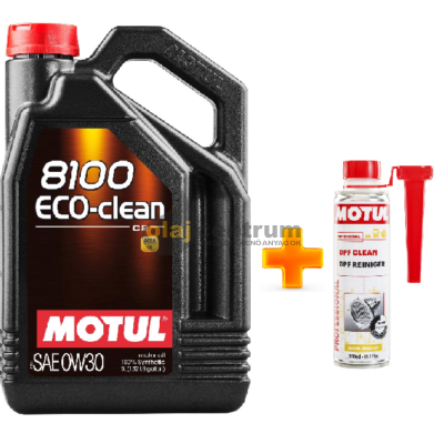 Motul 8100 Eco-Clean C2 0W-30 5liter+ MOTUL DPF CLEAN RÉSZECSKESZŰRŐ TISZTÍTÓ 300ML